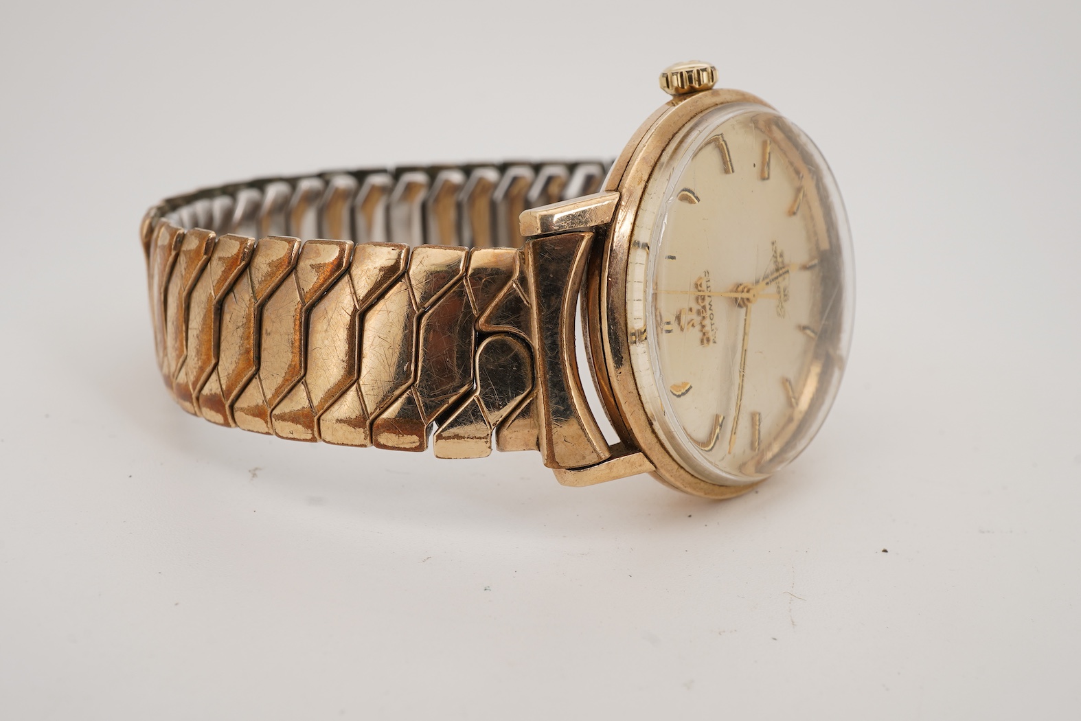 A gentleman's gold Omega Seamaster De Ville automatic wrist watch